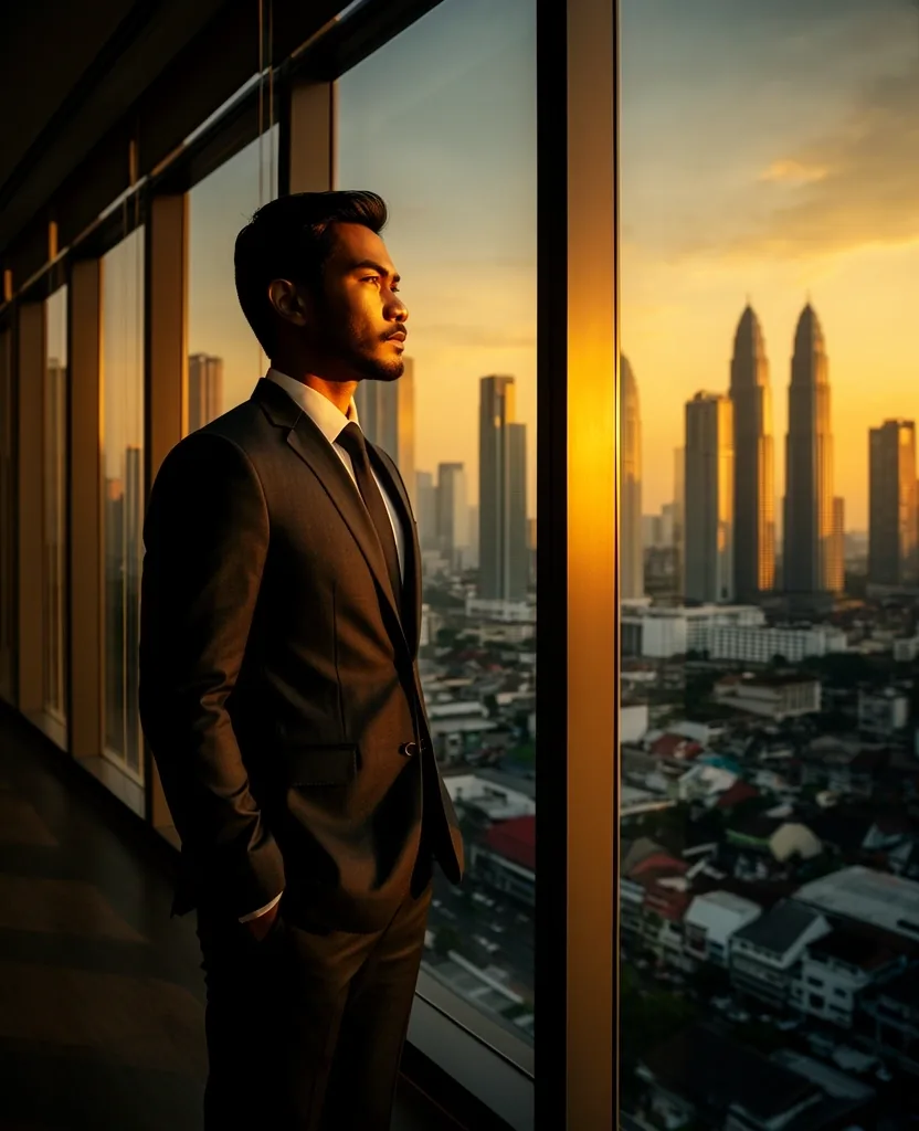 Modern professional focus in Jakarta